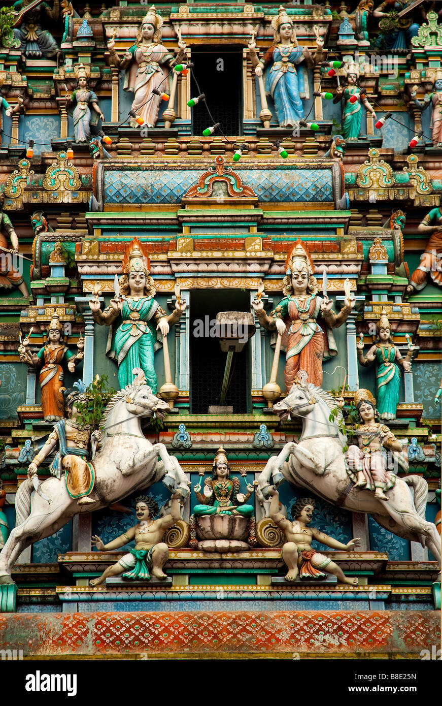Hindu temple indian gods kuala lumpur malaysia art Stock Photo