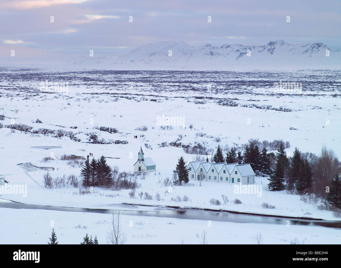 Thingvellir National Park in Winter, Iceland Stock Photo
