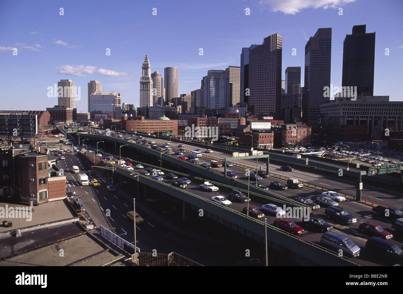 Elevated Central Artery Boston skyline Stock Photo Alamy Elevated Central Artery Boston skyline Stock Photo Alamy