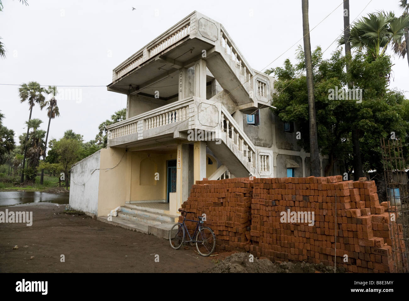 Indian house in Hazira village. Hazira, near Surat, Gujarat. India