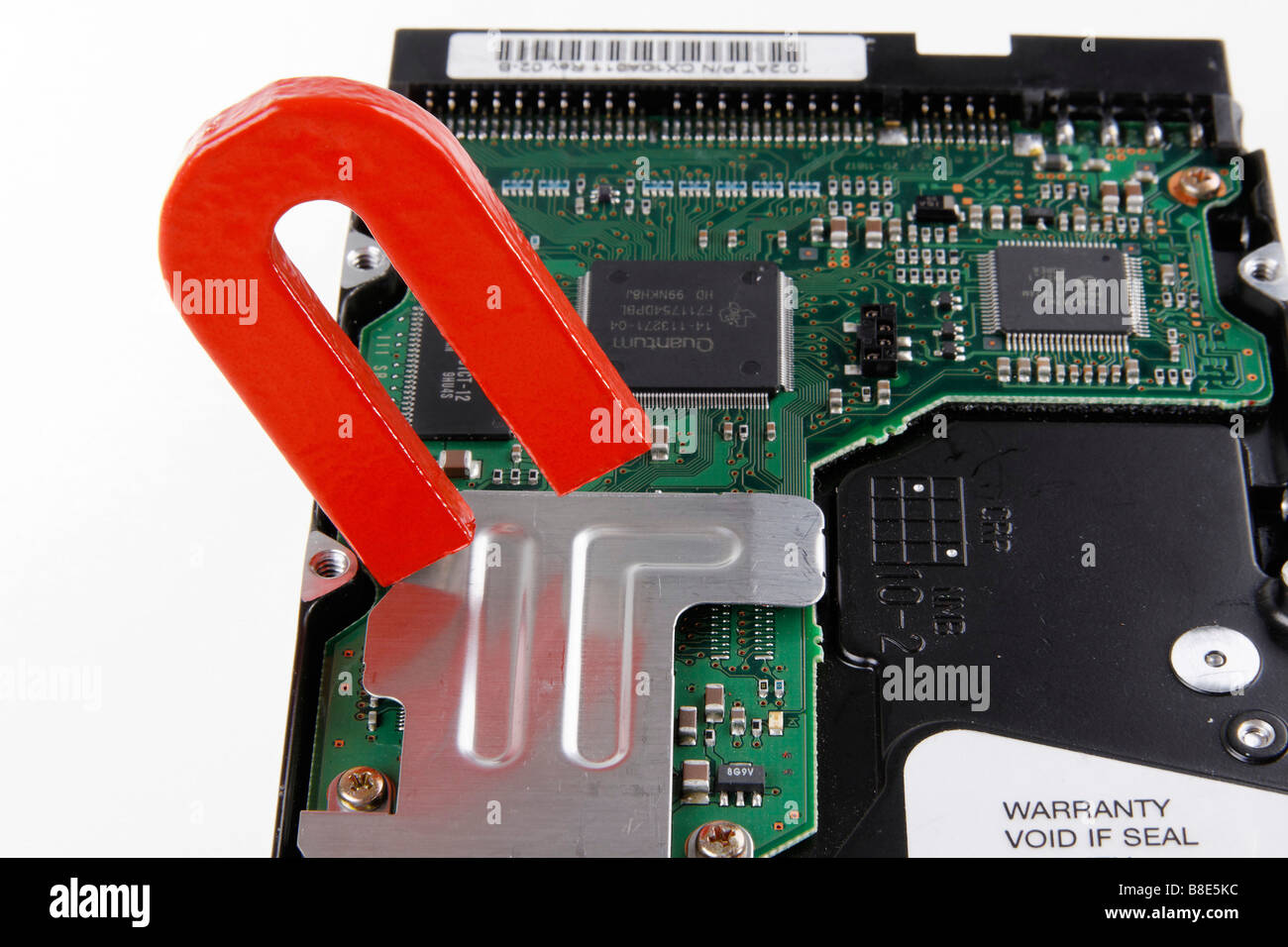 data destruction on computer hard disk by Stock Photo Alamy