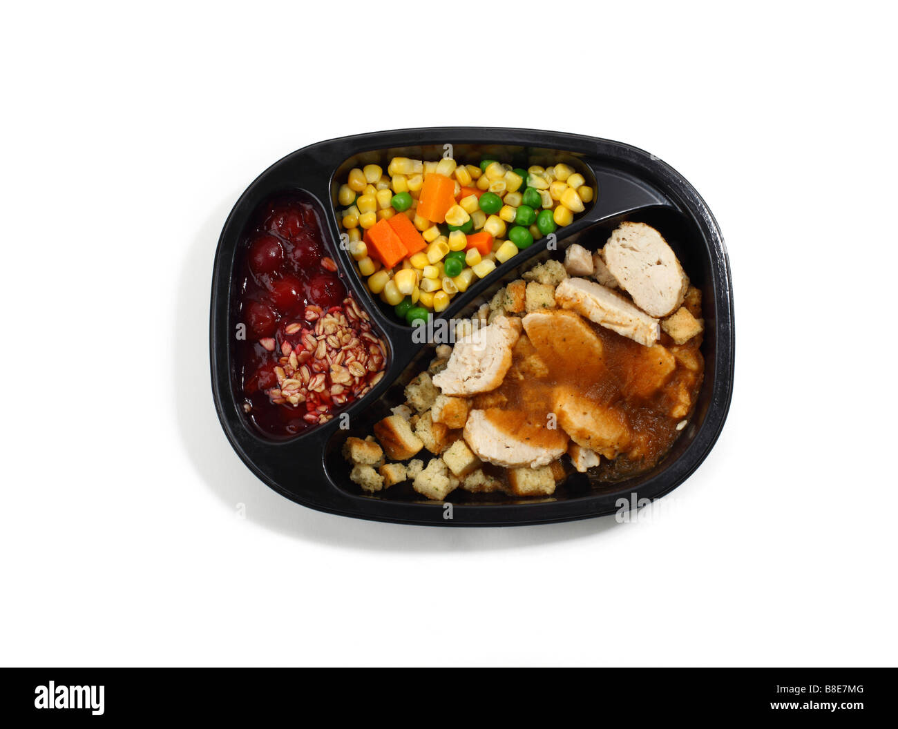 Frozen instant turkey Dinner Stock Photo