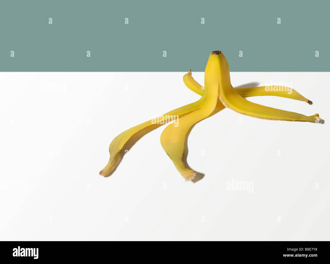 Studio shot of Banana peel Stock Photo
