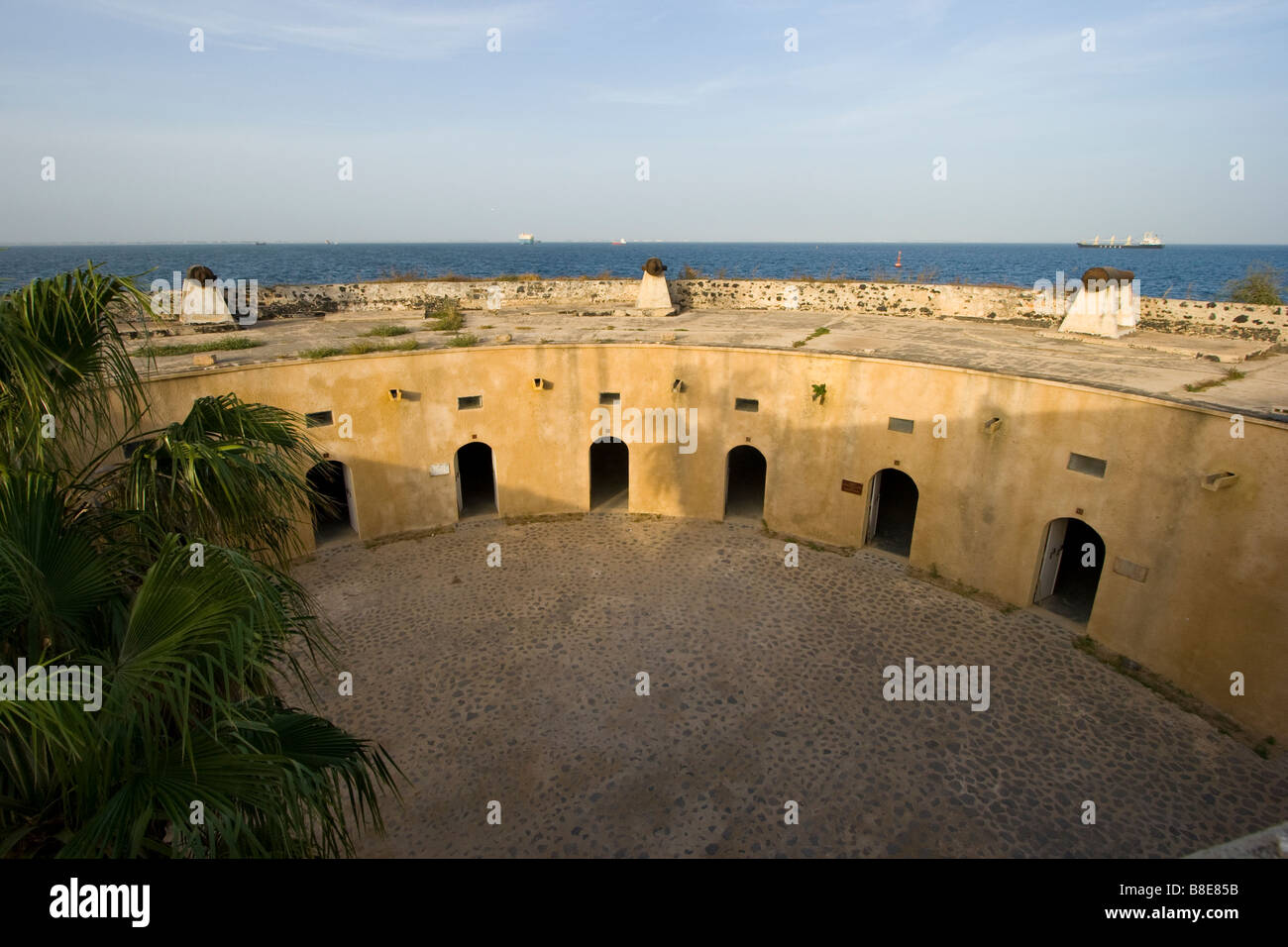 Colonial French Fort d Estrees on Ile De Goree in Dakar Senegal Stock Photo