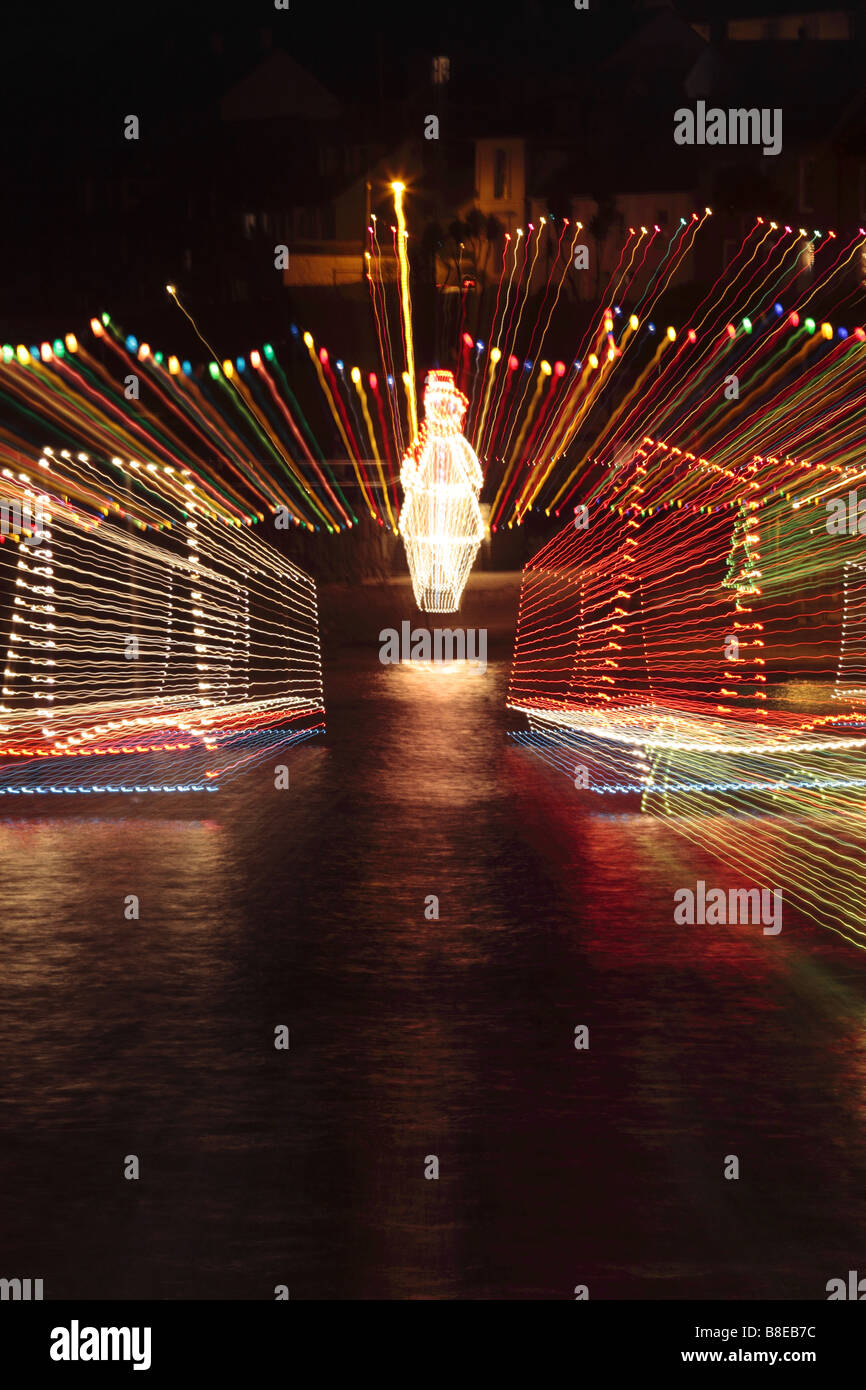 mousehole christmas lights cornwall Stock Photo Alamy