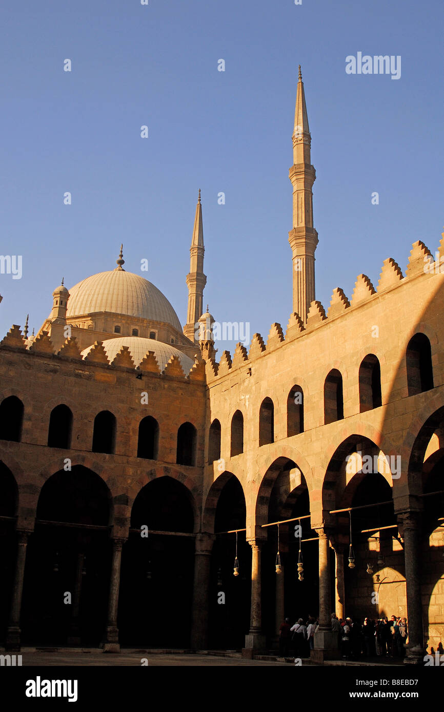 CAIRO, EGYPT. The courtyard of the Mosque of Sultan al-Nasir at the Citadel. Stock Photo