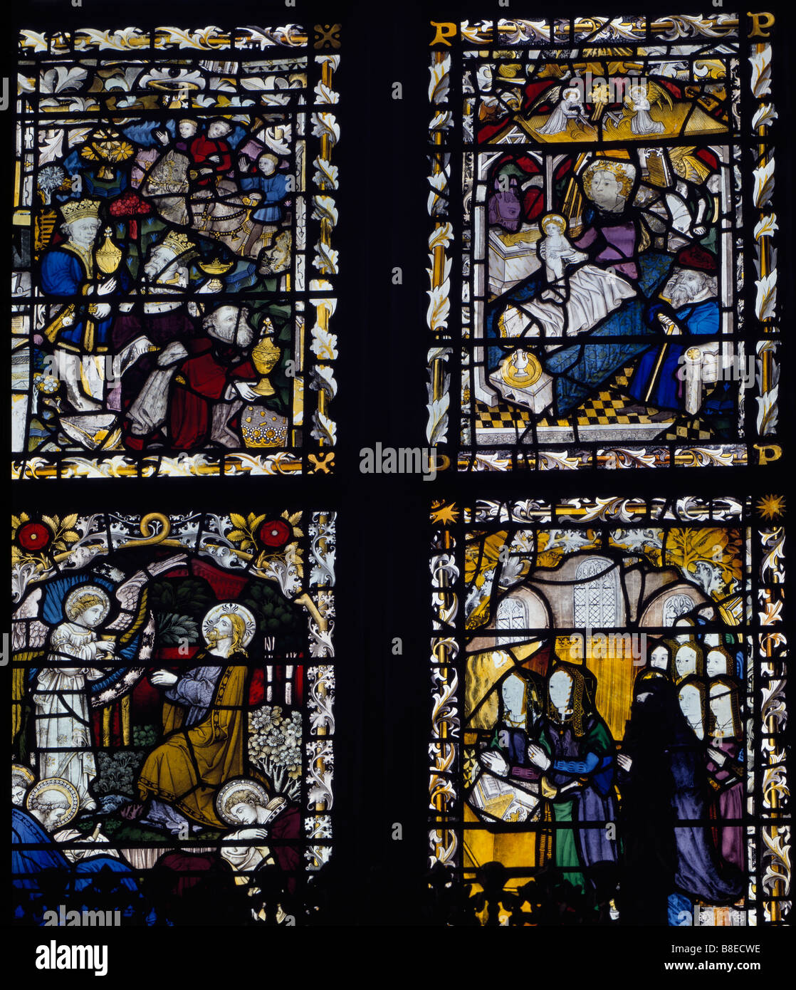 Medieval english church stained glass hi-res stock photography and ...