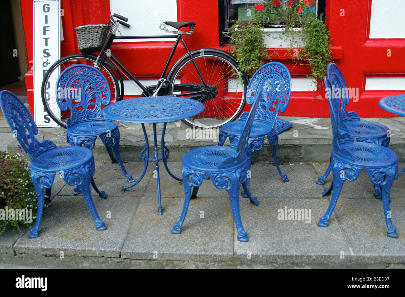 Ireland Kerry Ring of Kerry Valencia Island coffee shop restaurant blue