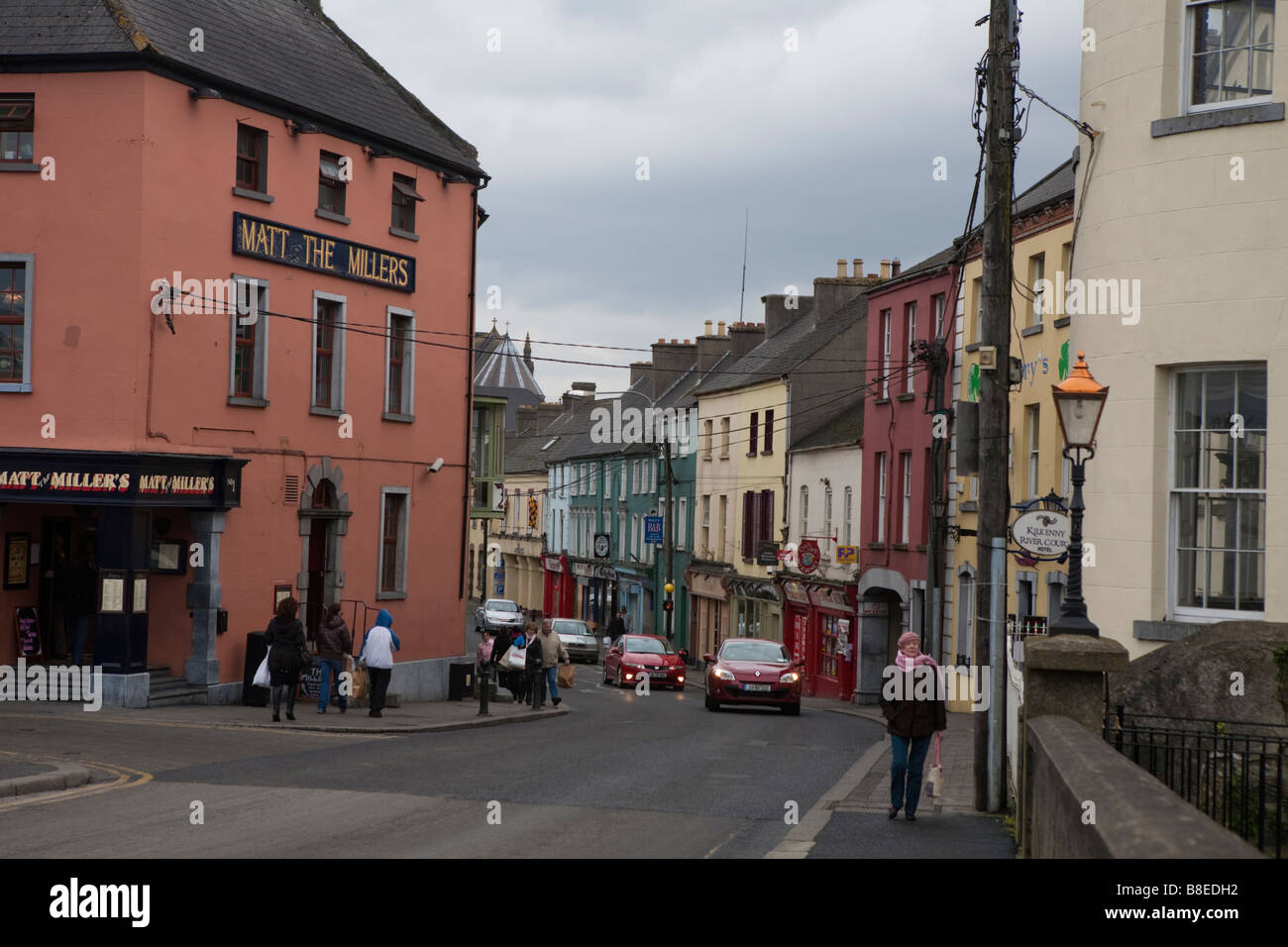 Shopping on the streets of Kilkenny, Ireland Stock Photo Alamy