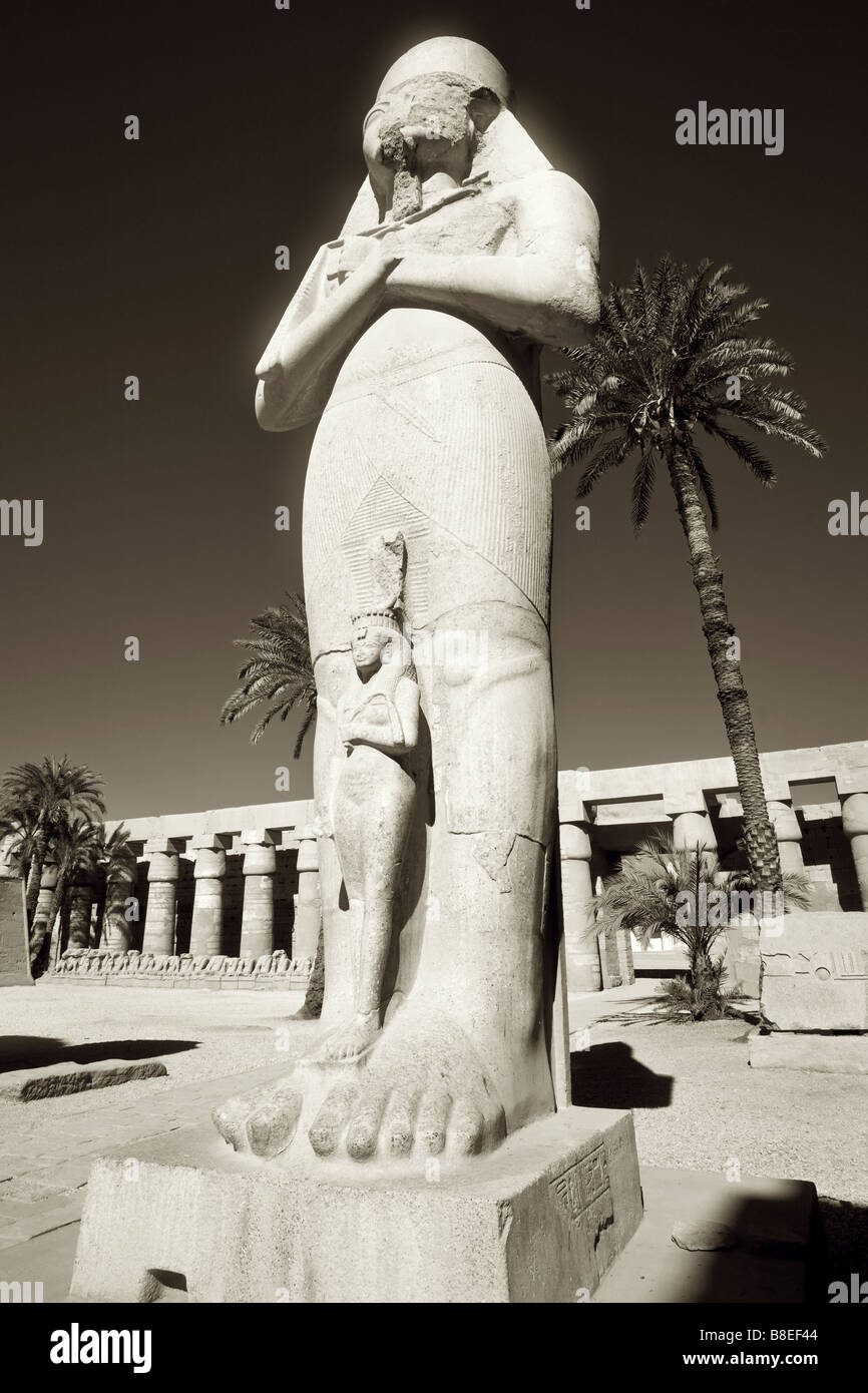 Statue of Ramesses II at Karnak Temple Luxor Egypt Stock Photo - Alamy