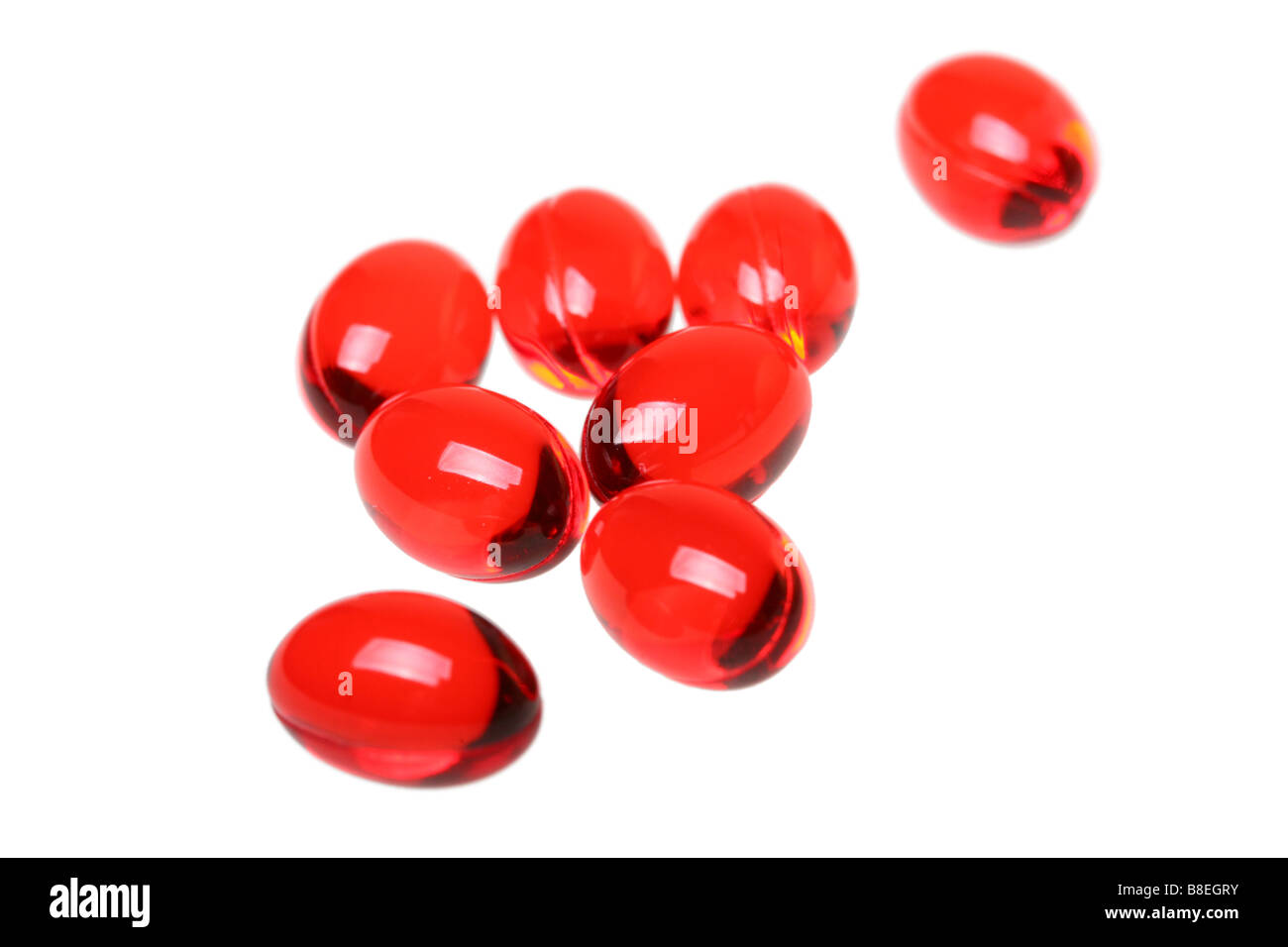 Red pills Stock Photo