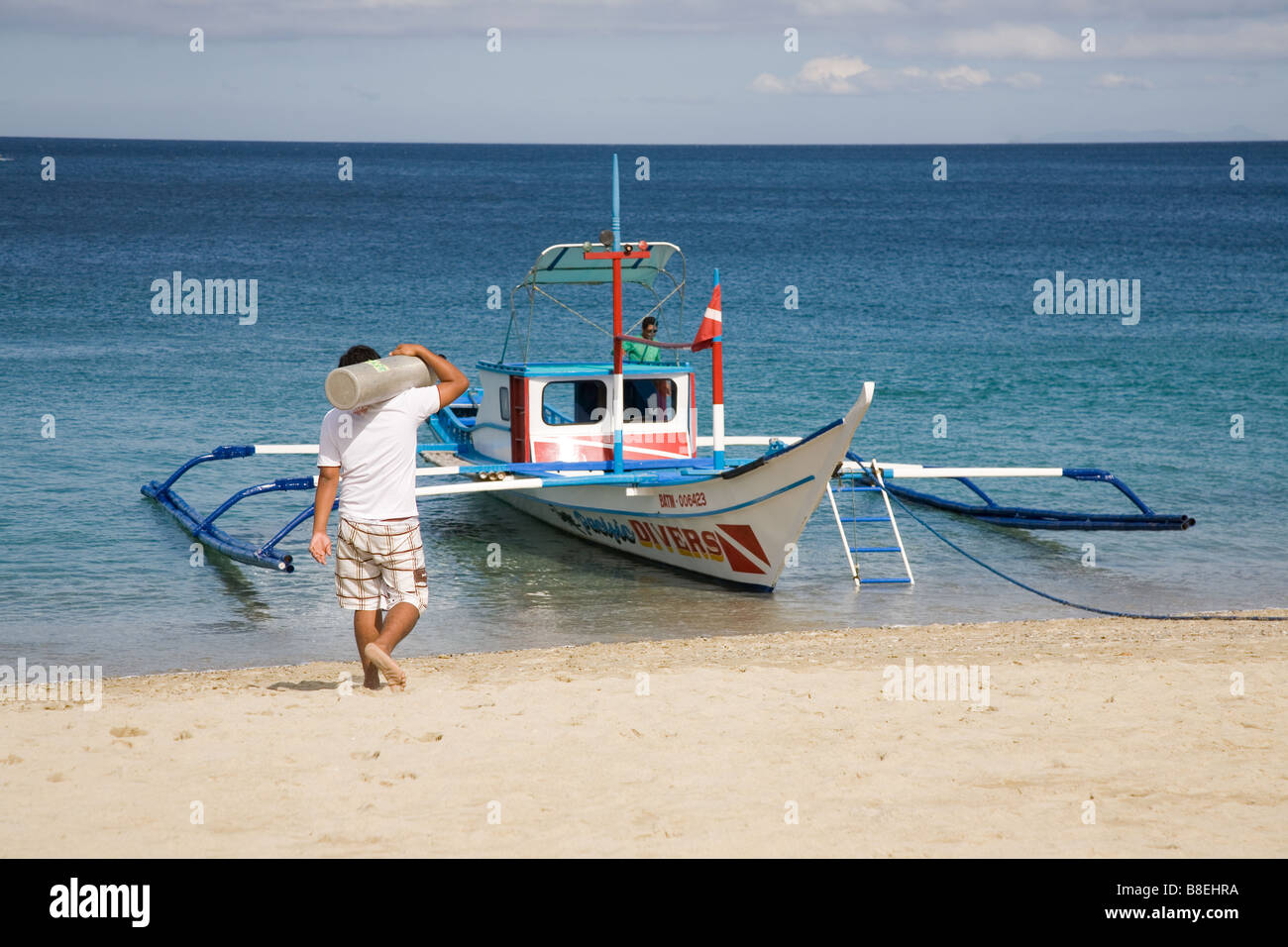 Philippines Outrigger Boat Stock Photo