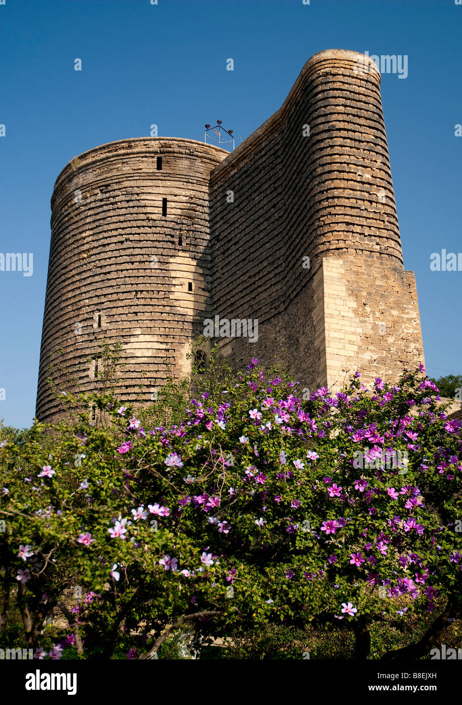 maidens tower baku azerbaijan caucasus travel asia europe Stock Photo
