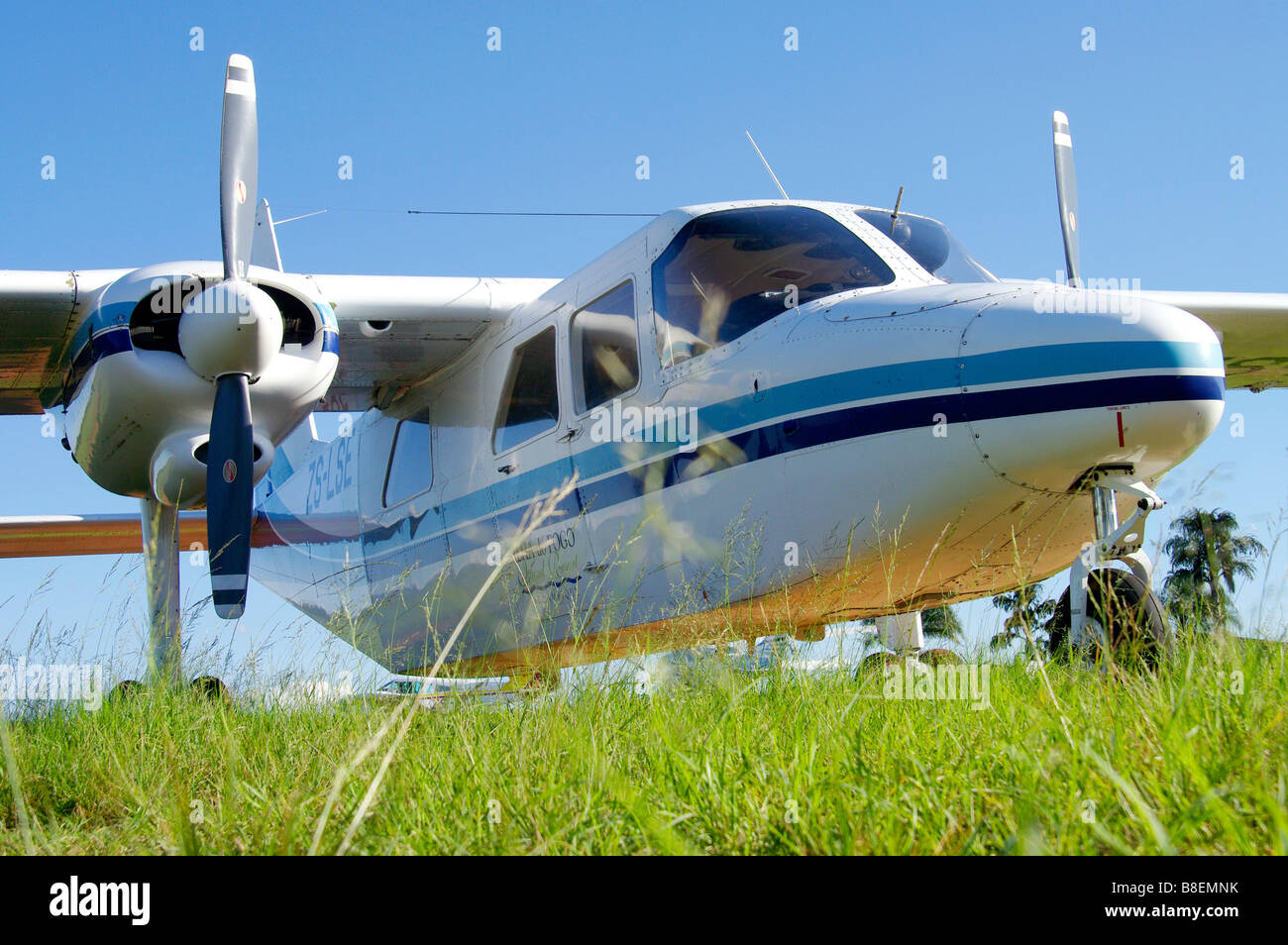 Britten Norman Islander ZS-LSE at Nelspruit Airport FANS Mpumalanga South Africa Stock Photo