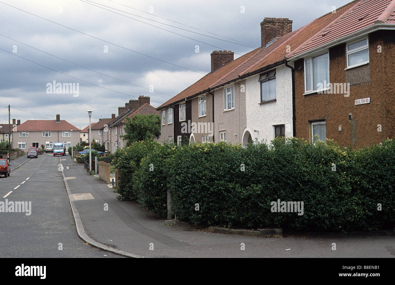 LCC Becontree Estate, East London, terraced houses on Boulton Road