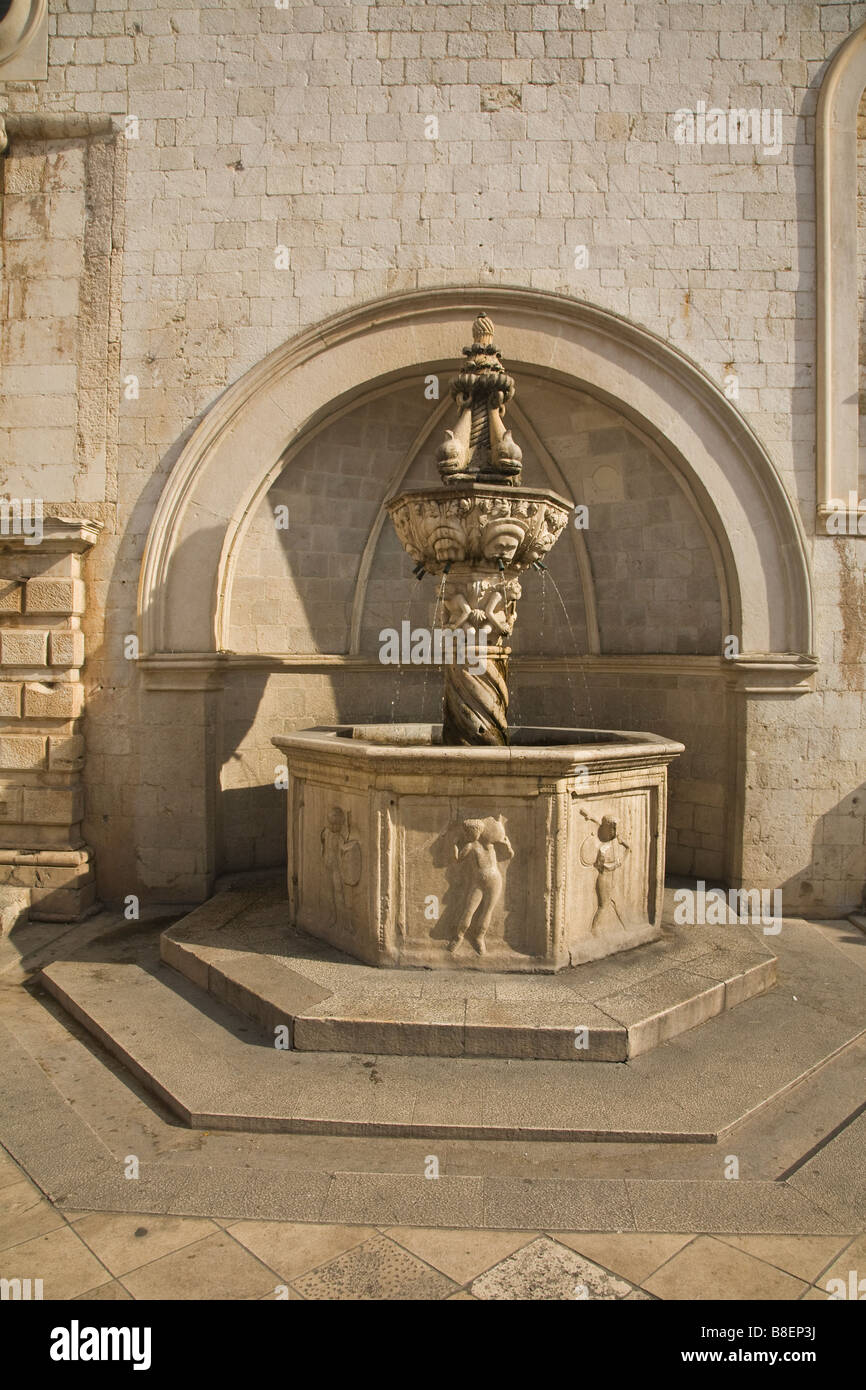 Little Onofrio's 15th Century Fountain Dubrovnik Dalmatia Croatia Europe Stock Photo