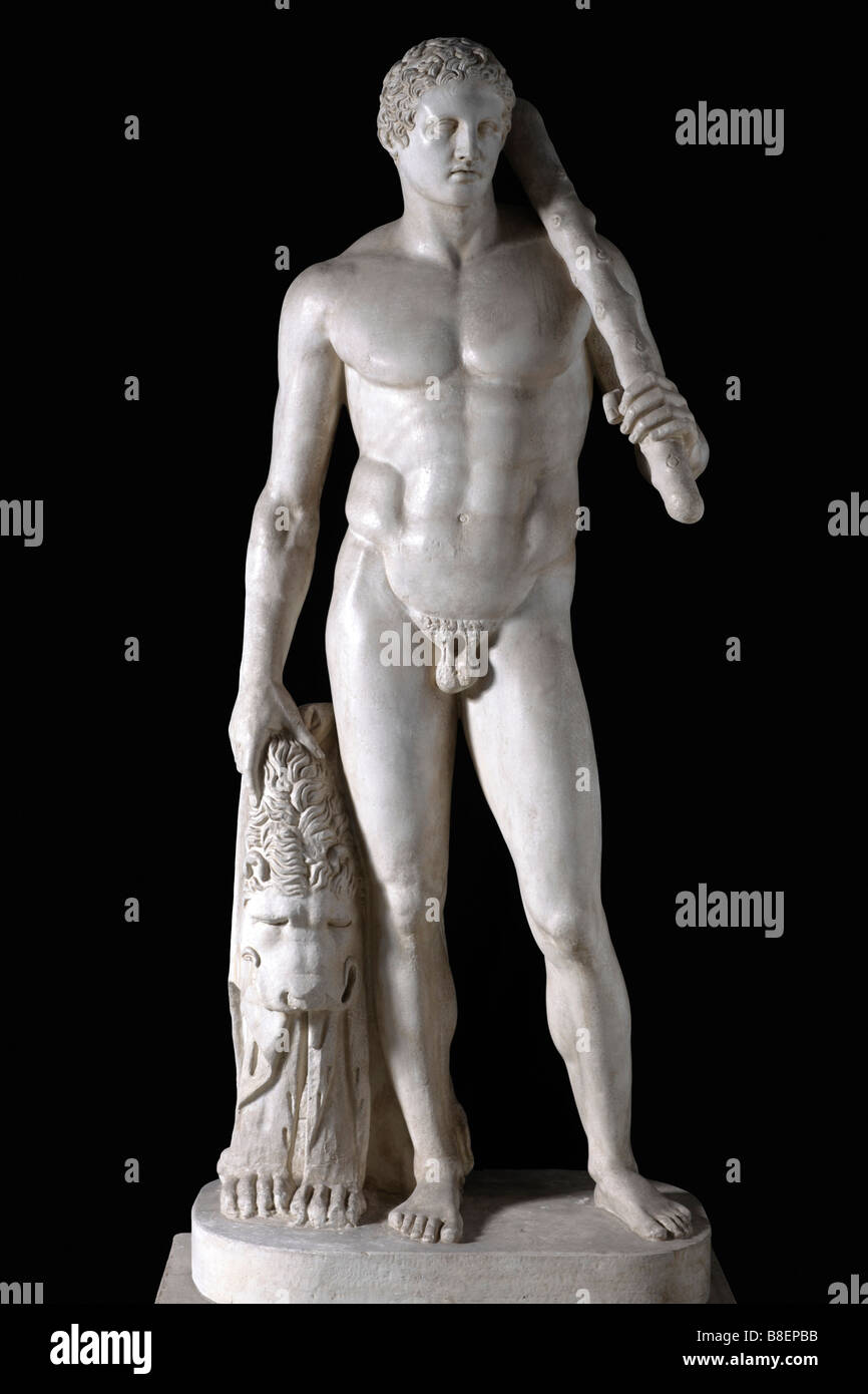 Scopas Skopas Ancient Greek Greek mythology Heracles Herakles of Lansdowne 1 2 4 c BC Son of Zeus Stock Photo