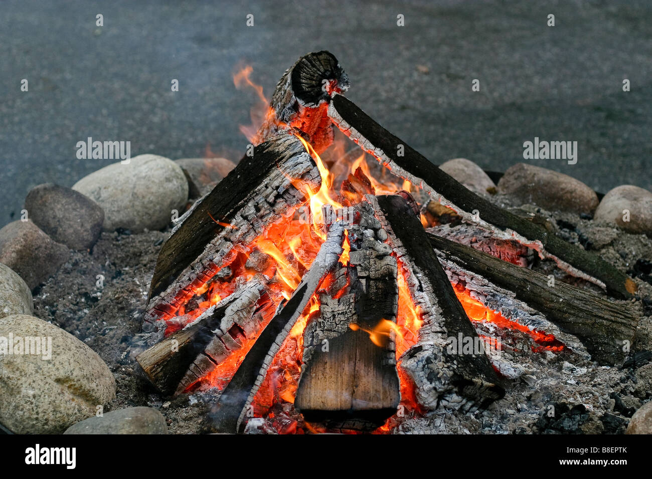Camp fire Stock Photo
