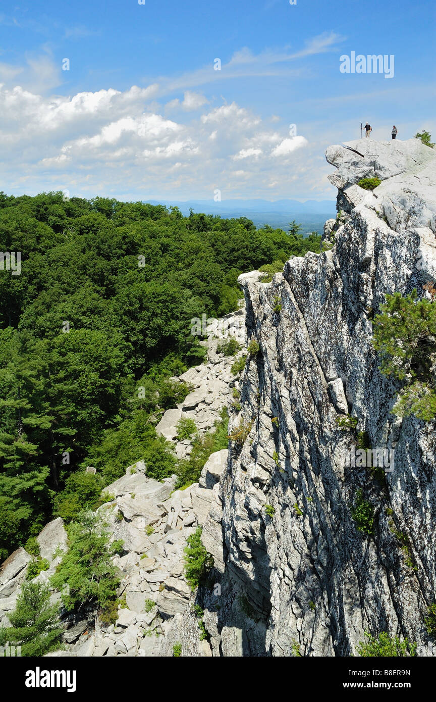 The steep cliffs of Bonticou Crag Mohonk Preserve Shawangunk Ridge New
