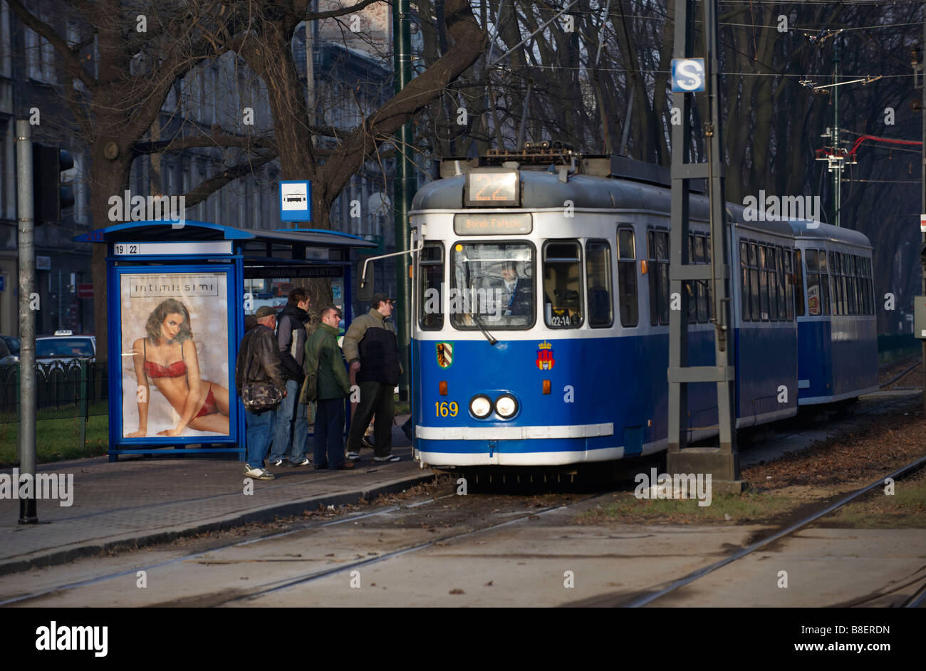 Tram System Krakow Poland Stock Photo