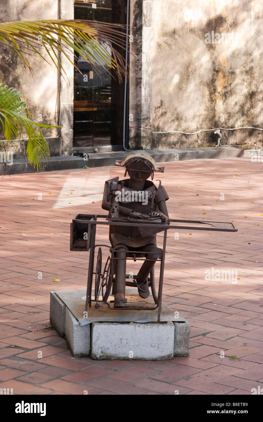 Street sculptures near Panama's National Culture Institute. Old Quarter, Panama City, Republic of Panama, Central America Stock Photo