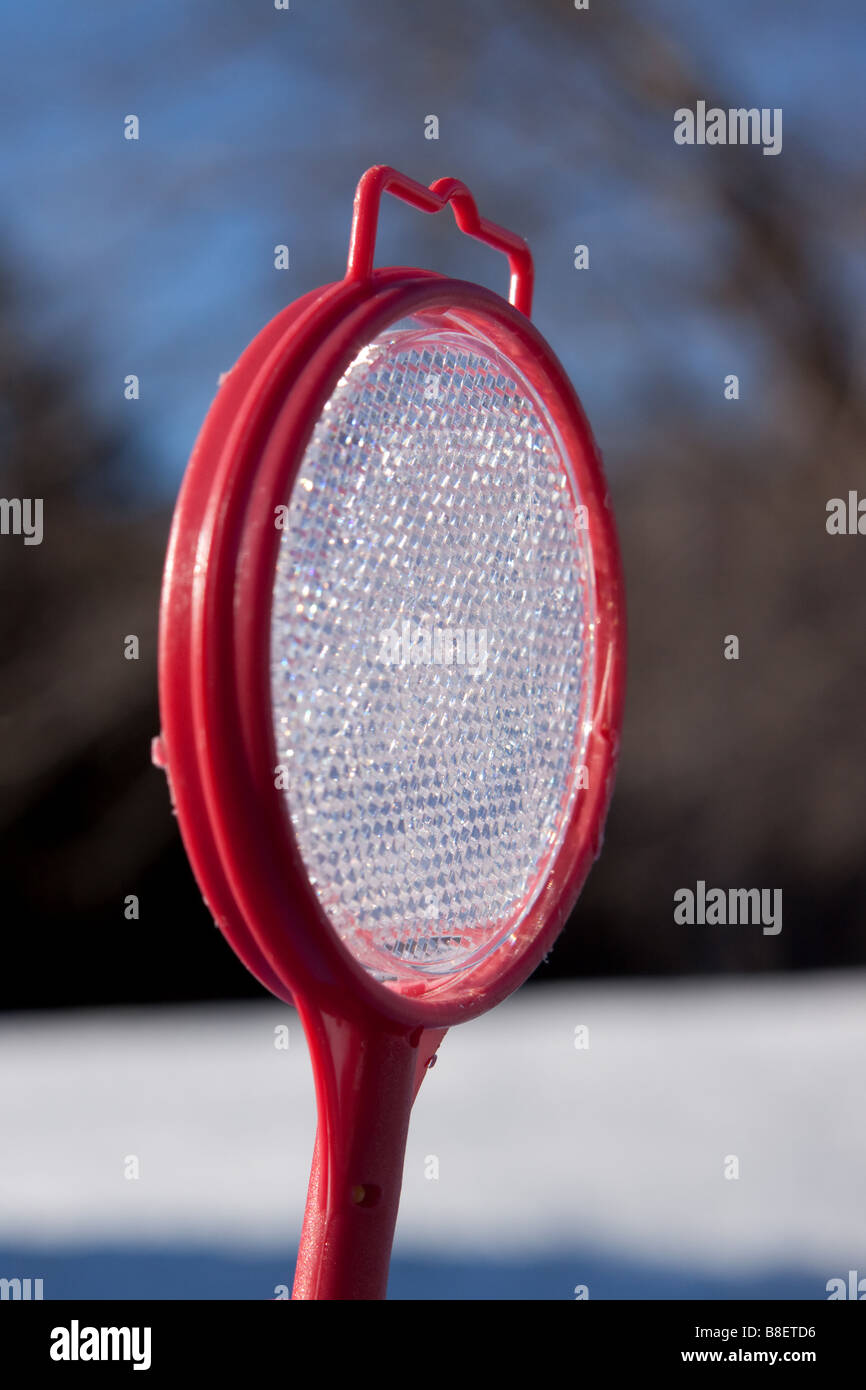 Driveway Marker Reflector post Stock Photo Alamy