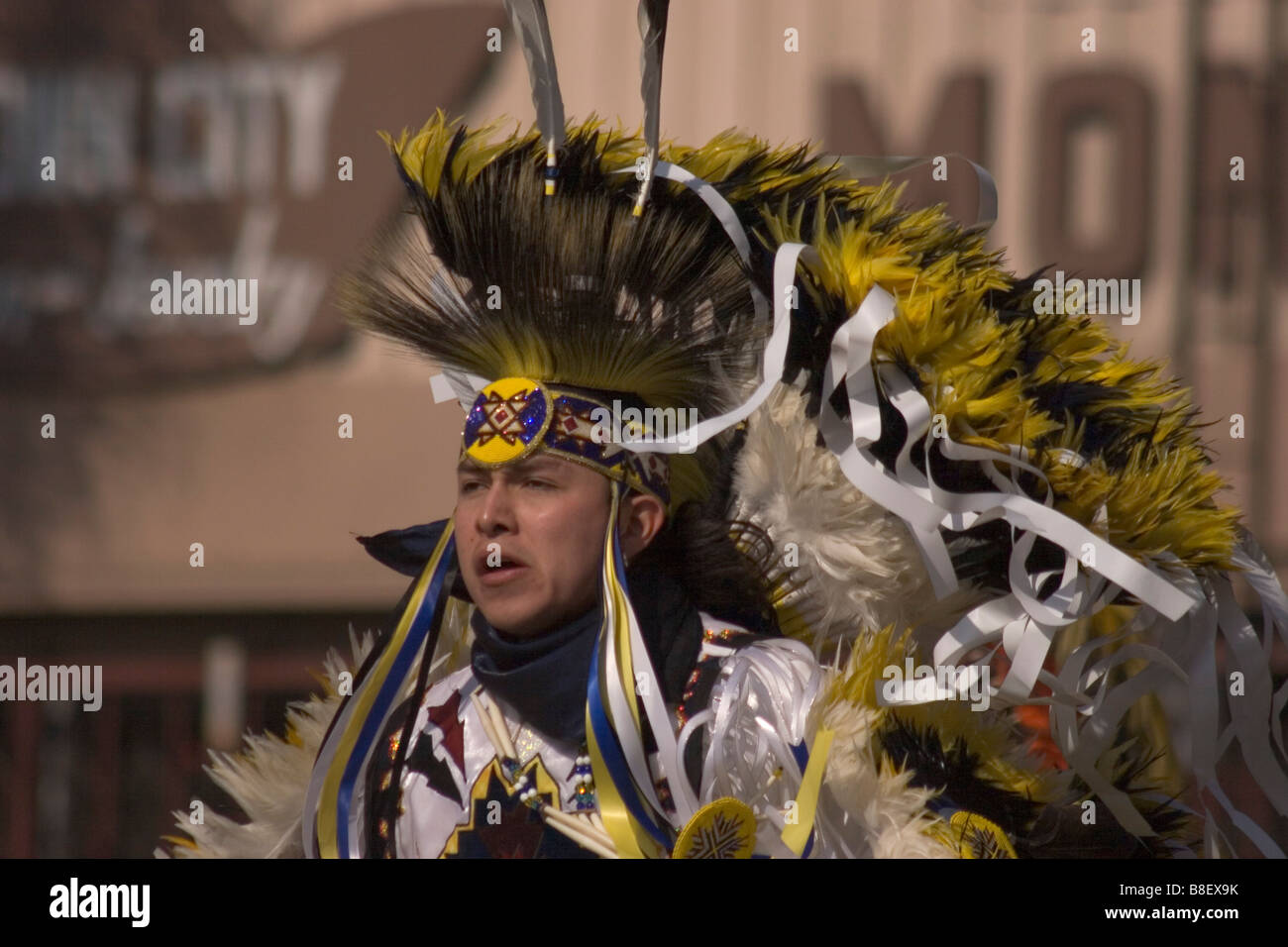 Member Of Native American Dance Troupe That Performs Native American ...