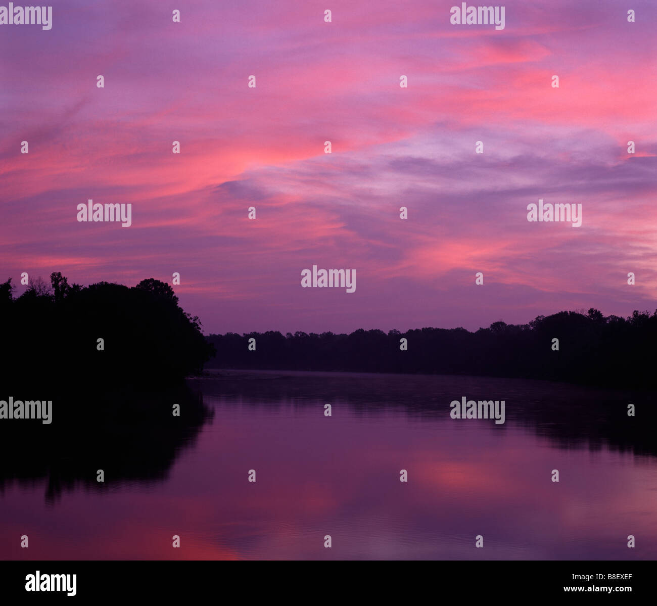 daybreak over Pascagoula River, Upper Pascagoula Wildlife Management
