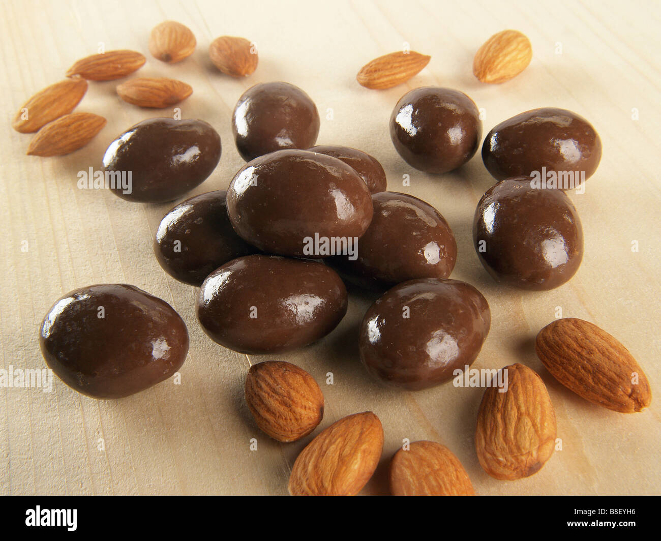 Carob Chocolate coated Almonds Stock Photo Alamy