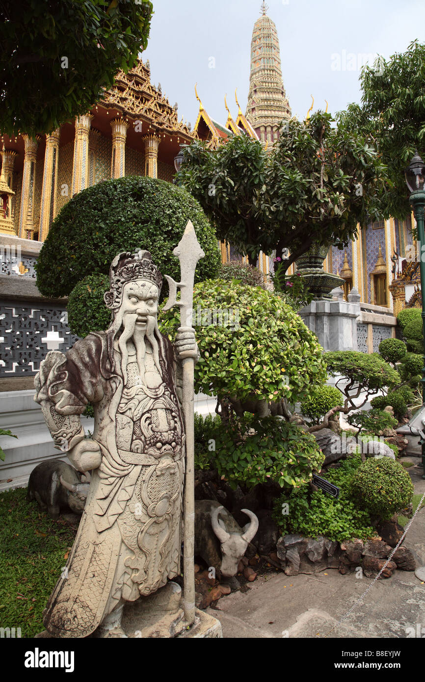 Thailand, sculpture inside Royal Palace courtyard, Bangkok Stock Photo