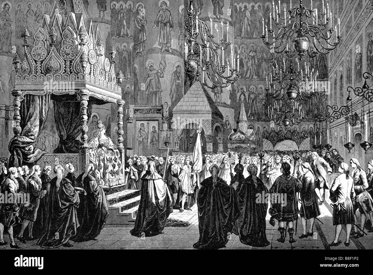 Coronation of Catherine the Great Stock Photo