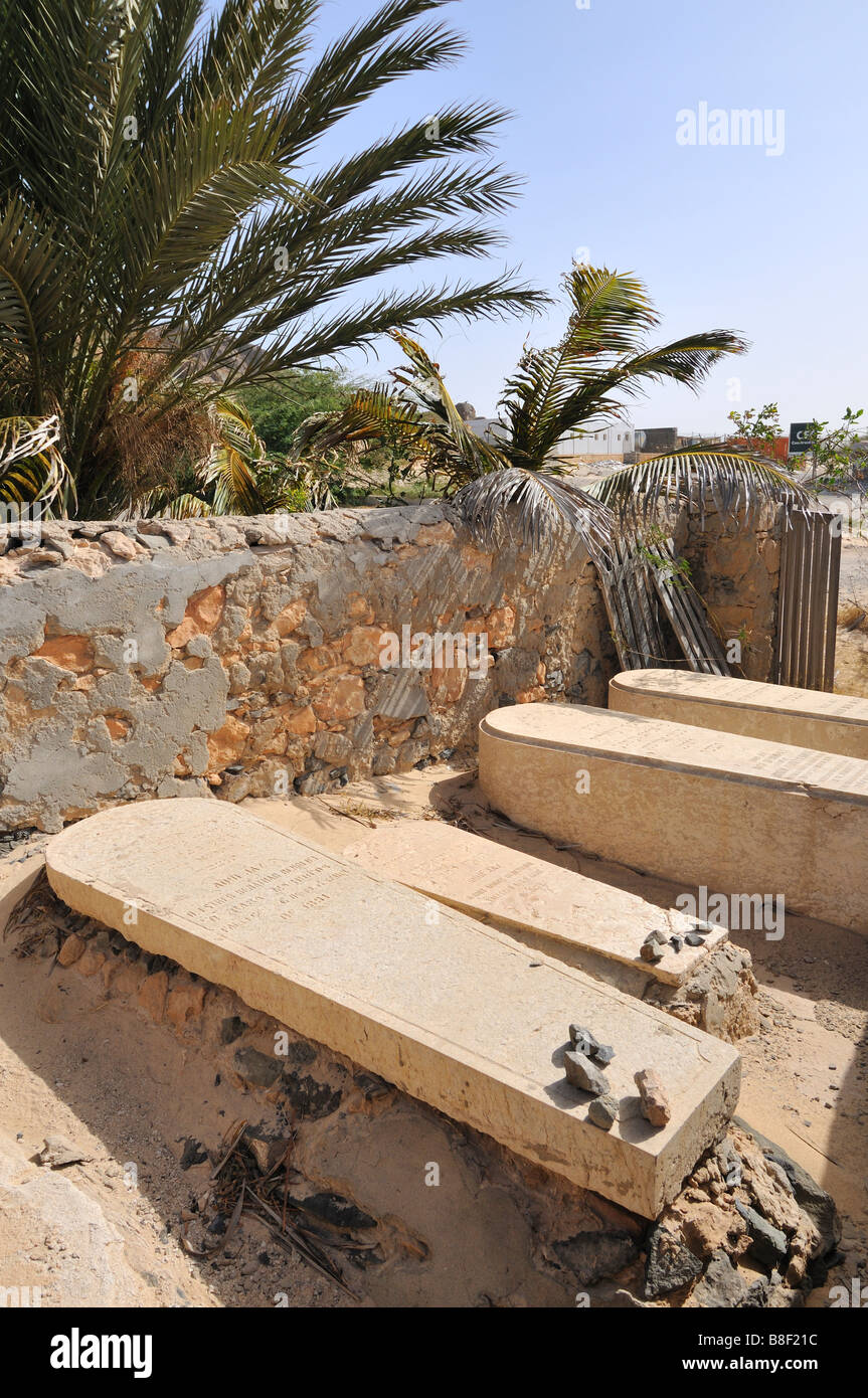 Historic Jewish cemetery, Sal Rei, Boa Vista Island, Republic of Cape Verde Stock Photo