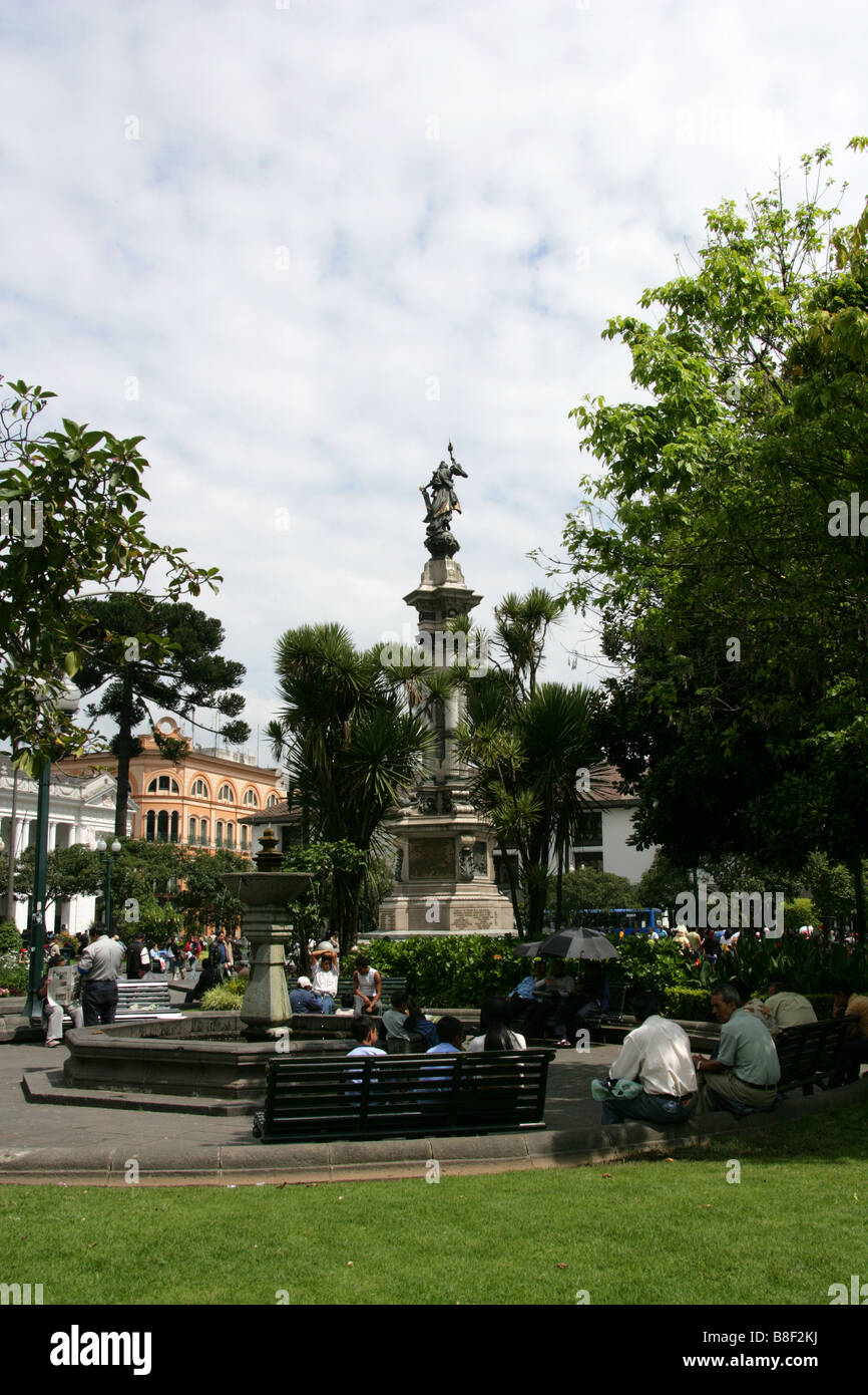 Plaza de Independencia or Independance Square, Quito, Pichincha Province, Ecuador, South America Stock Photo