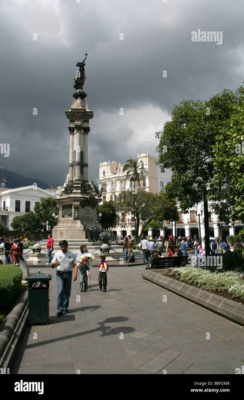 Plaza de Independencia or Independance Square, Quito, Pichincha Province, Ecuador, South America Stock Photo