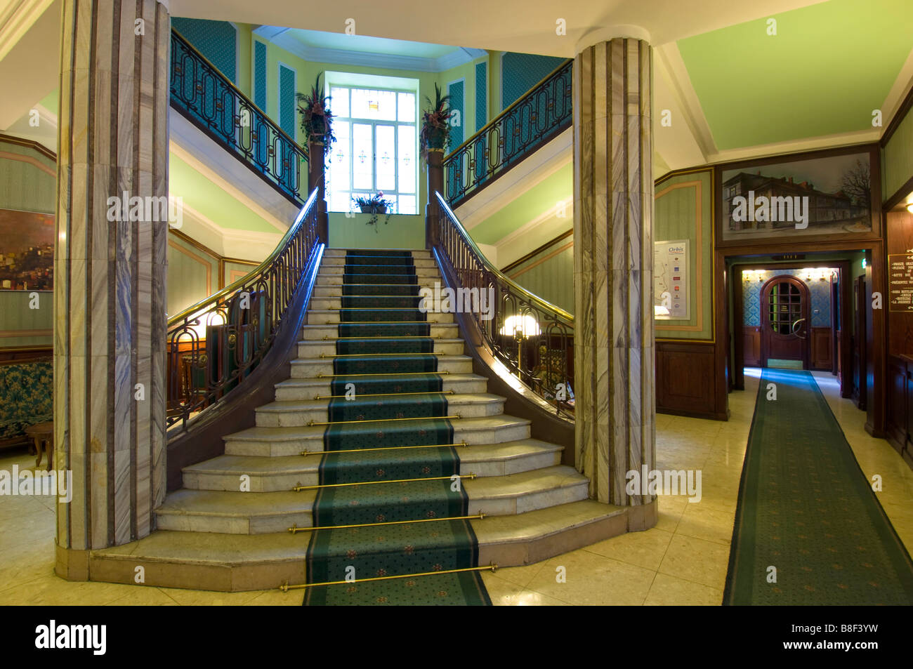 Poland Cracow Hotel Francuski lobby Stock Photo