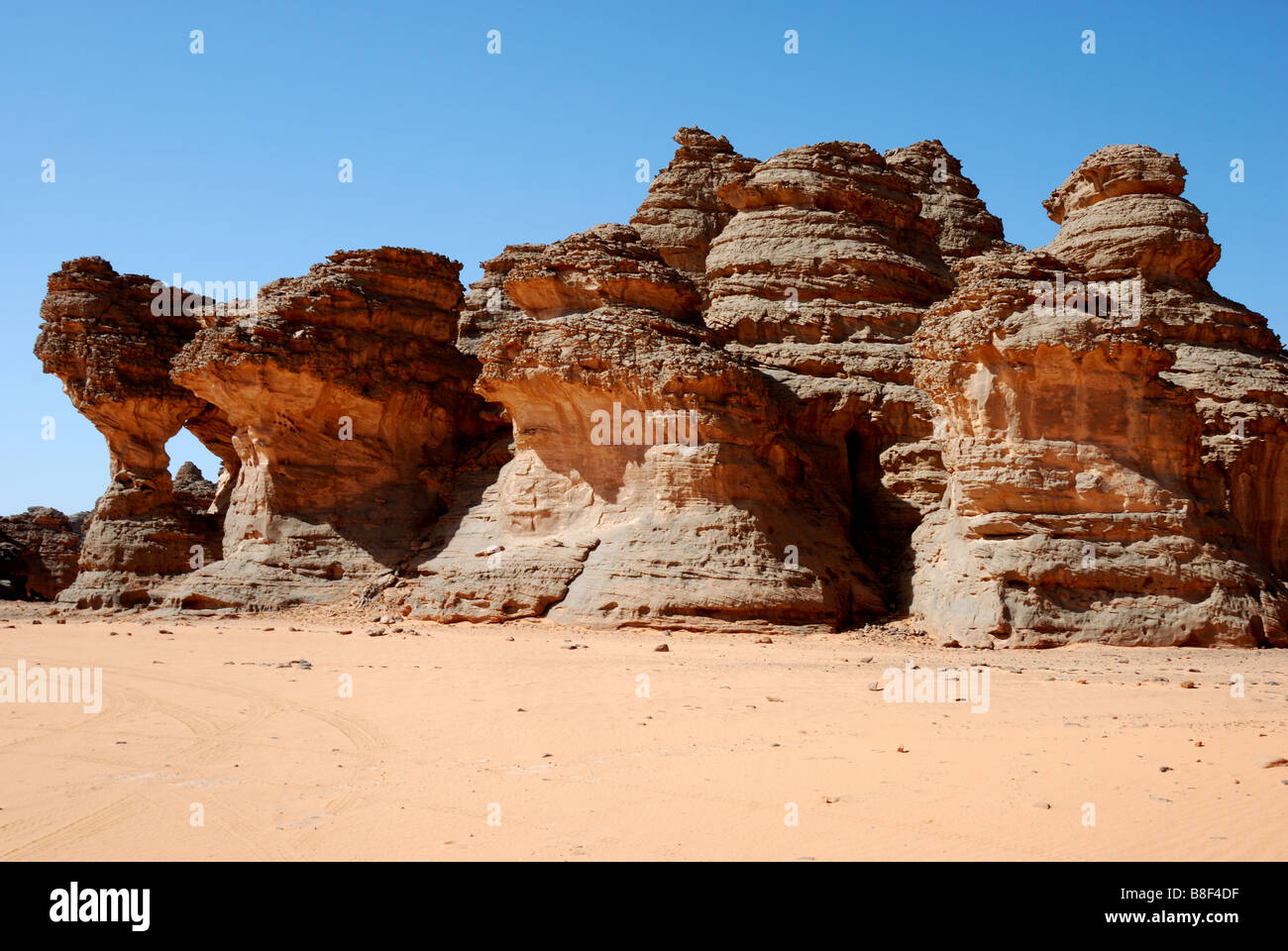 Rock formation in In Awiss Stock Photo