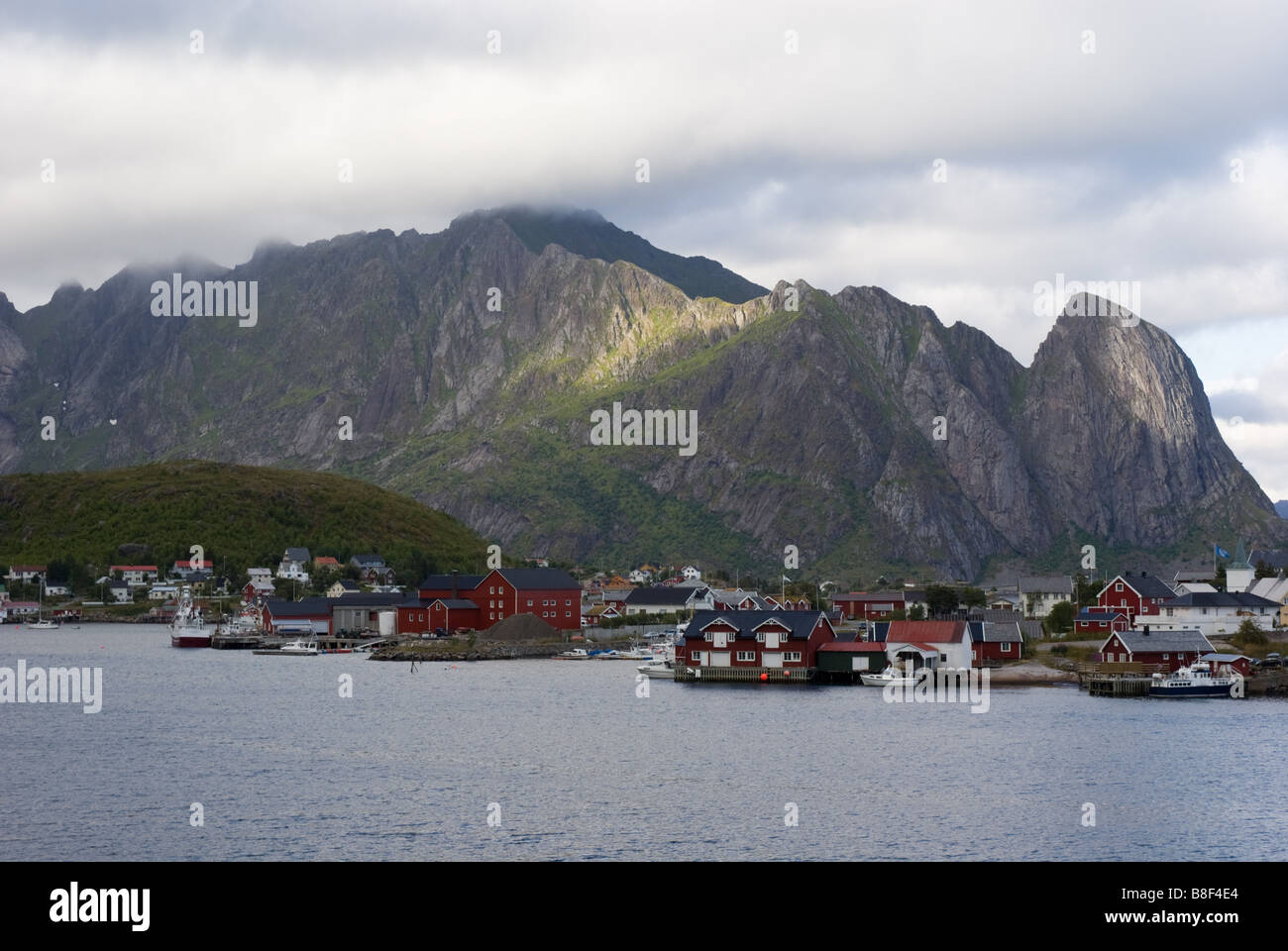 View from Reine Moskenesøya Lofoten islands Nordland Norway Scandinavia Stock Photo