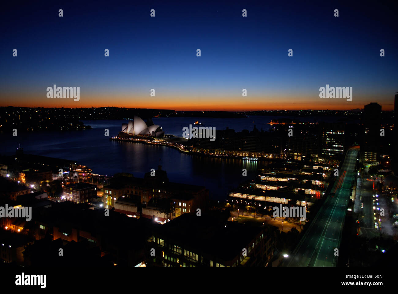 Sunrise over Sydney Harbour Stock Photo