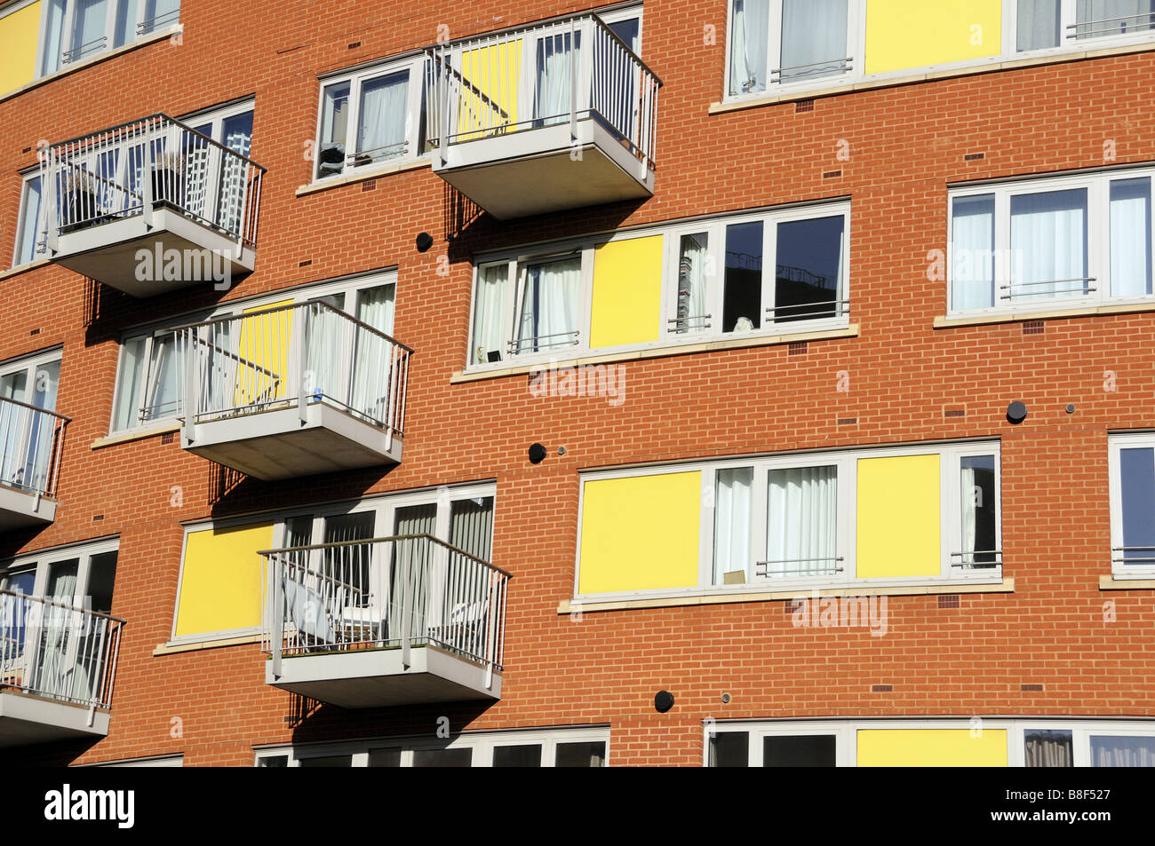 Colourful modern flats Holloway Islington London England UK Stock Photo