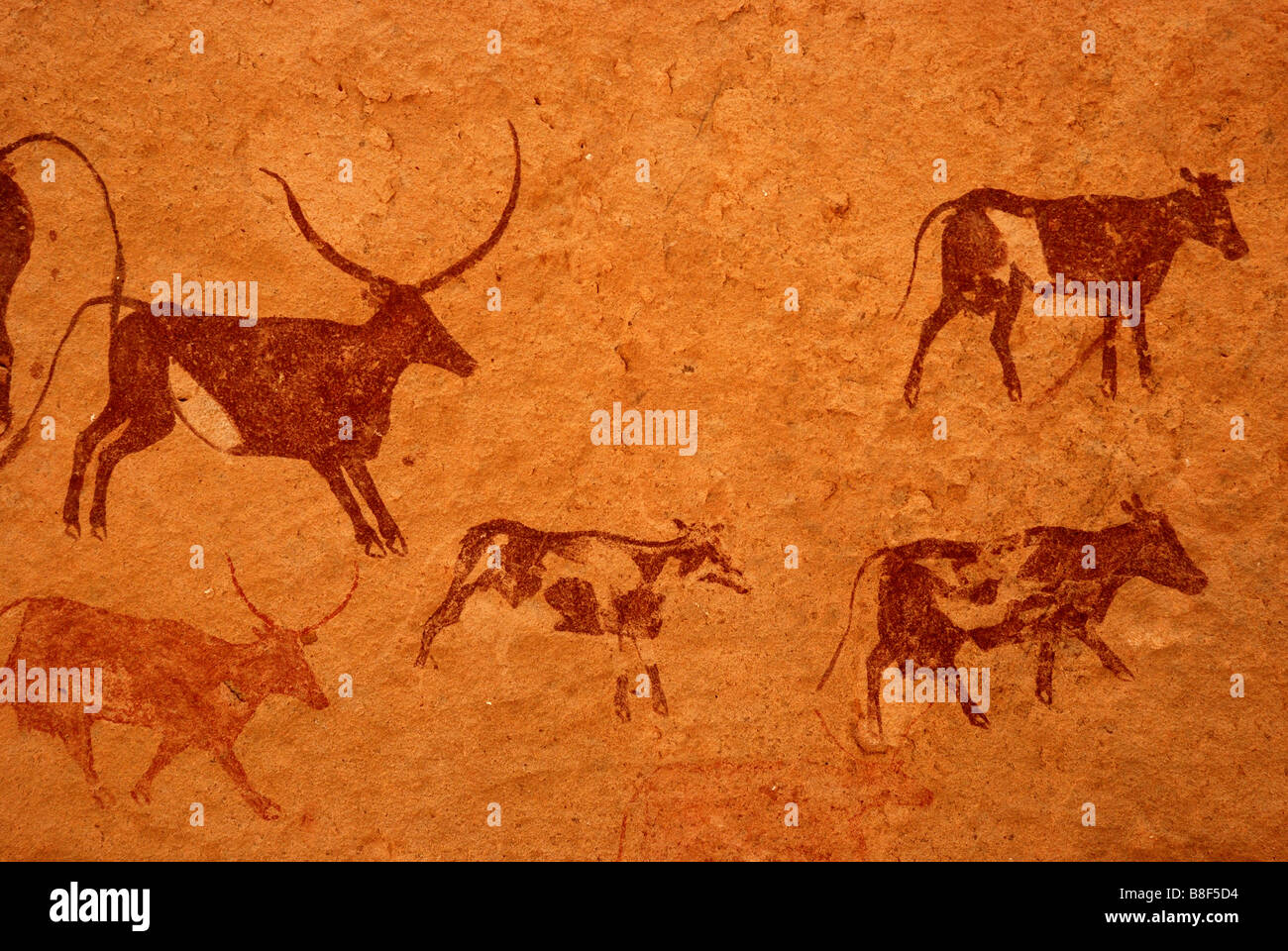 Rock paintings in Tassili Maghidet (Maghridet or Libyc Tassili Stock ...