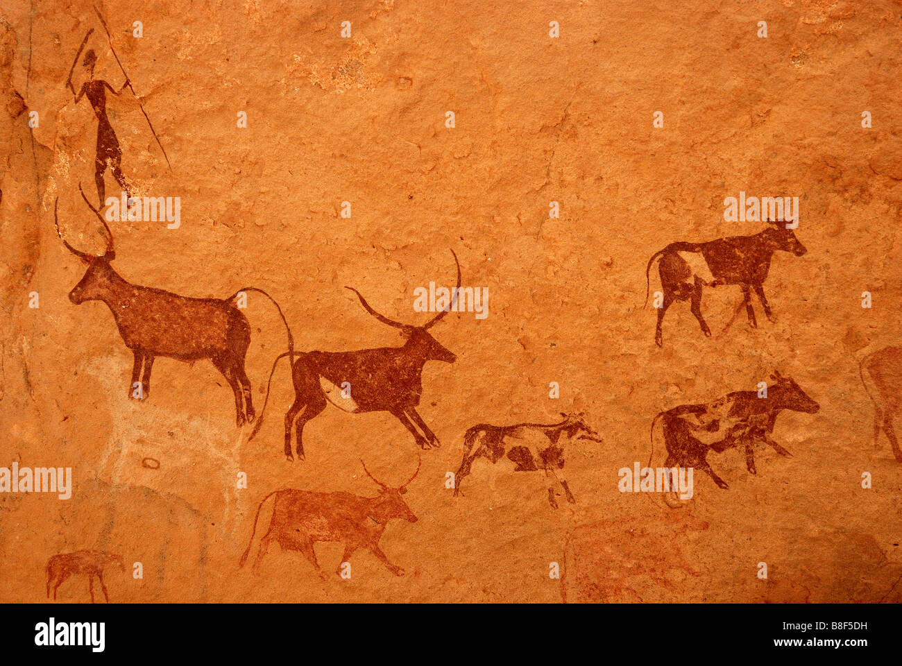 Rock paintings in Tassili Maghidet (Maghridet or Libyc Tassili Stock ...