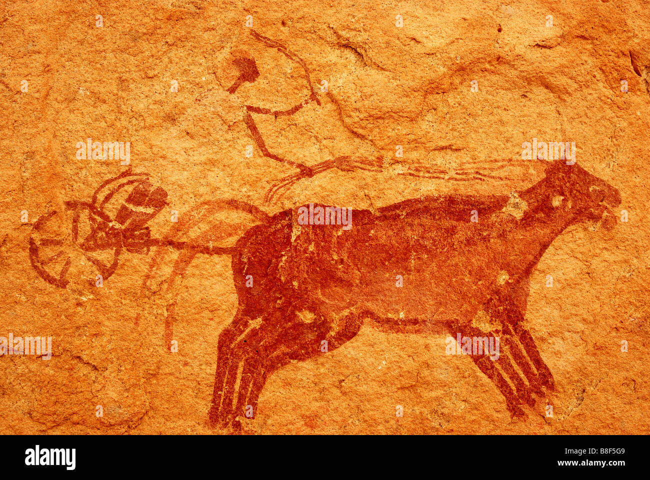 Rock paintings in Tassili Maghidet (Maghridet or Libyc Tassili Stock ...