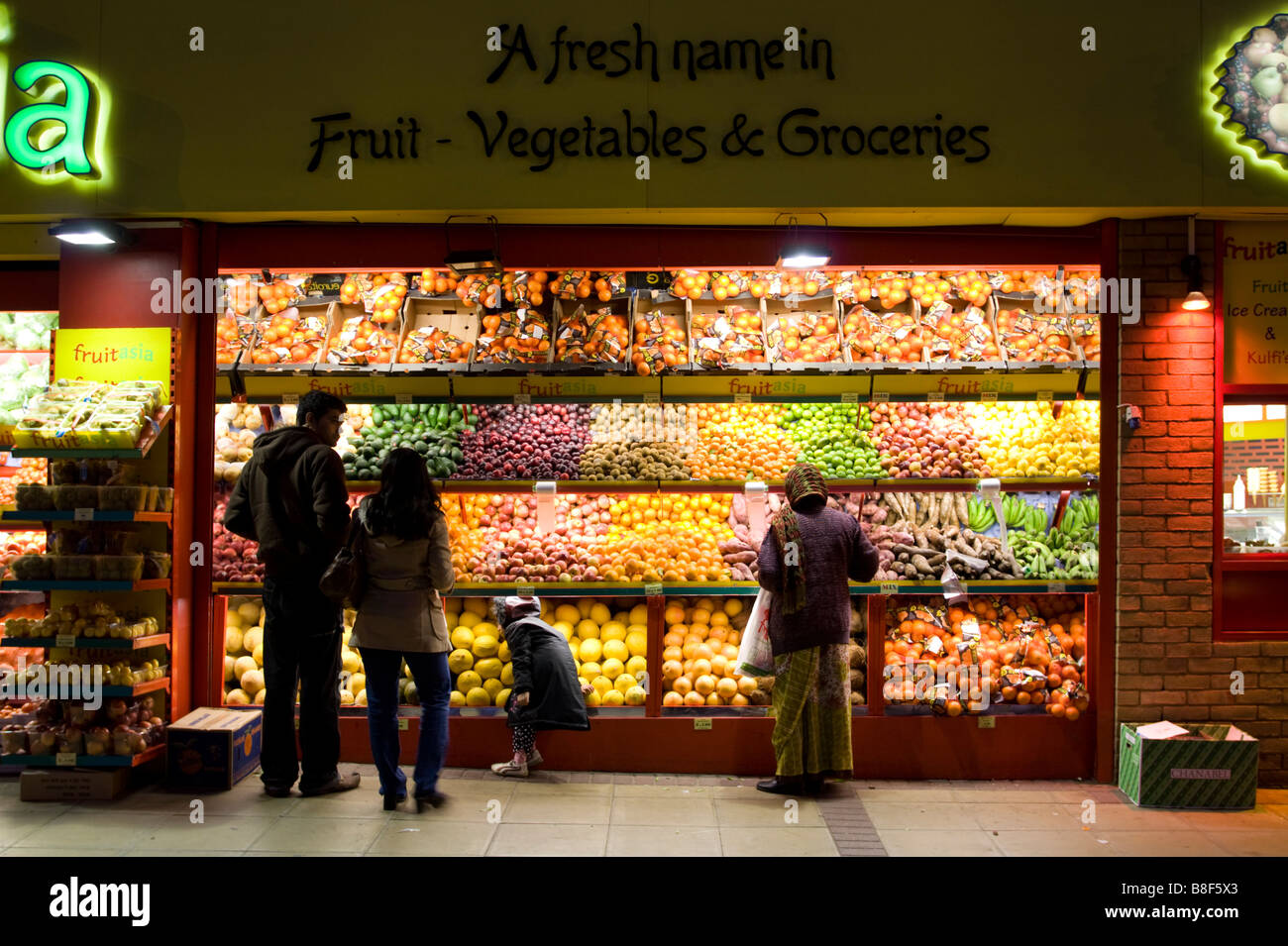 Fruitasia Asian Greengrocer - Brent - London Stock Photo