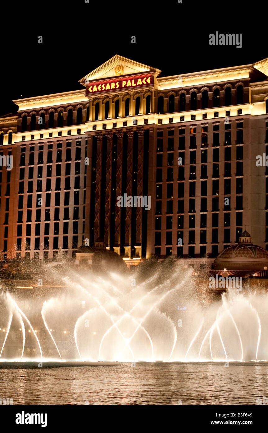 Caesars Palace Hotel Fountain Show Las Vegas Nevada Stock Photo Alamy