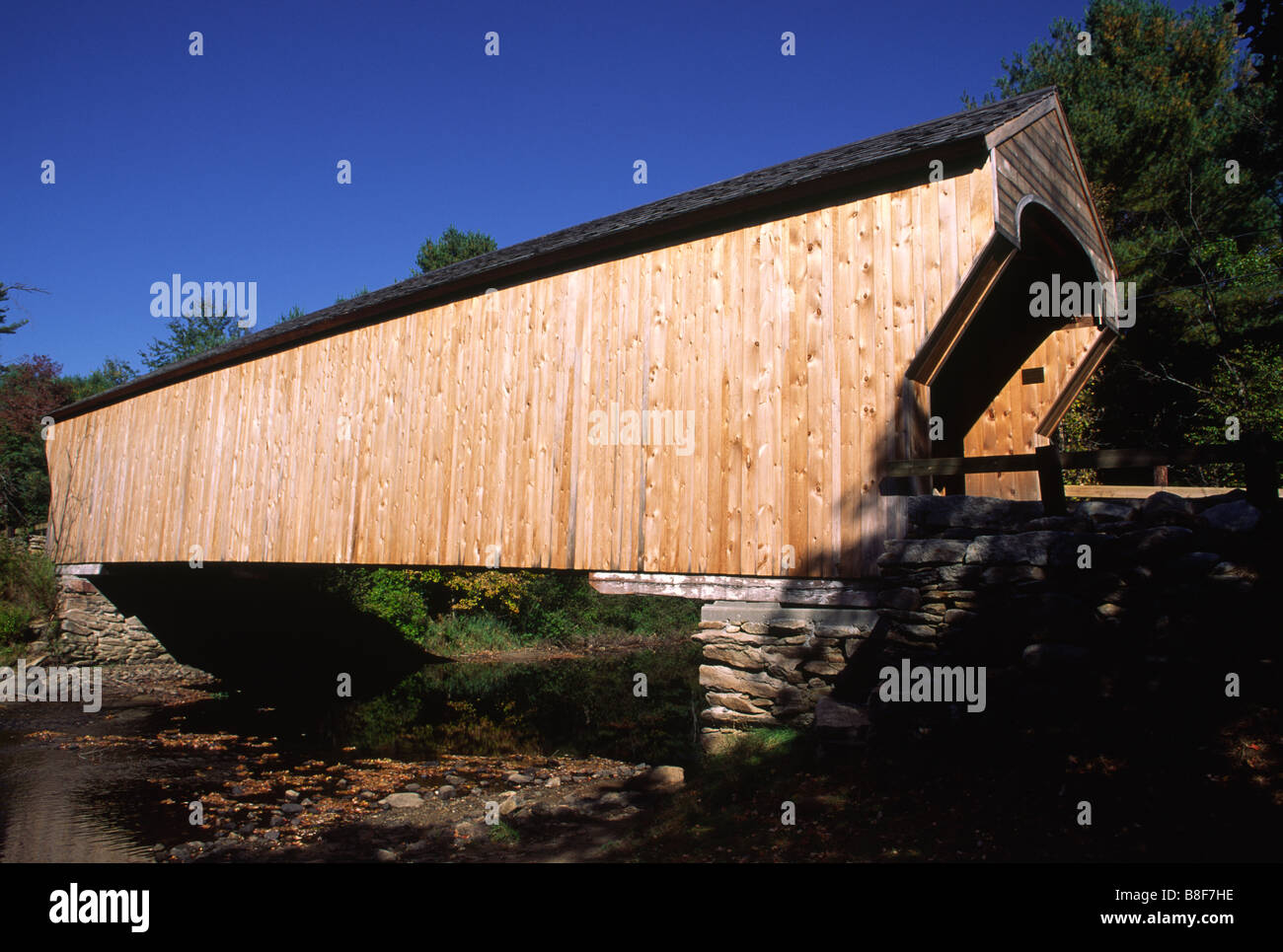 Covered bridge, New Hampshire Stock Photo