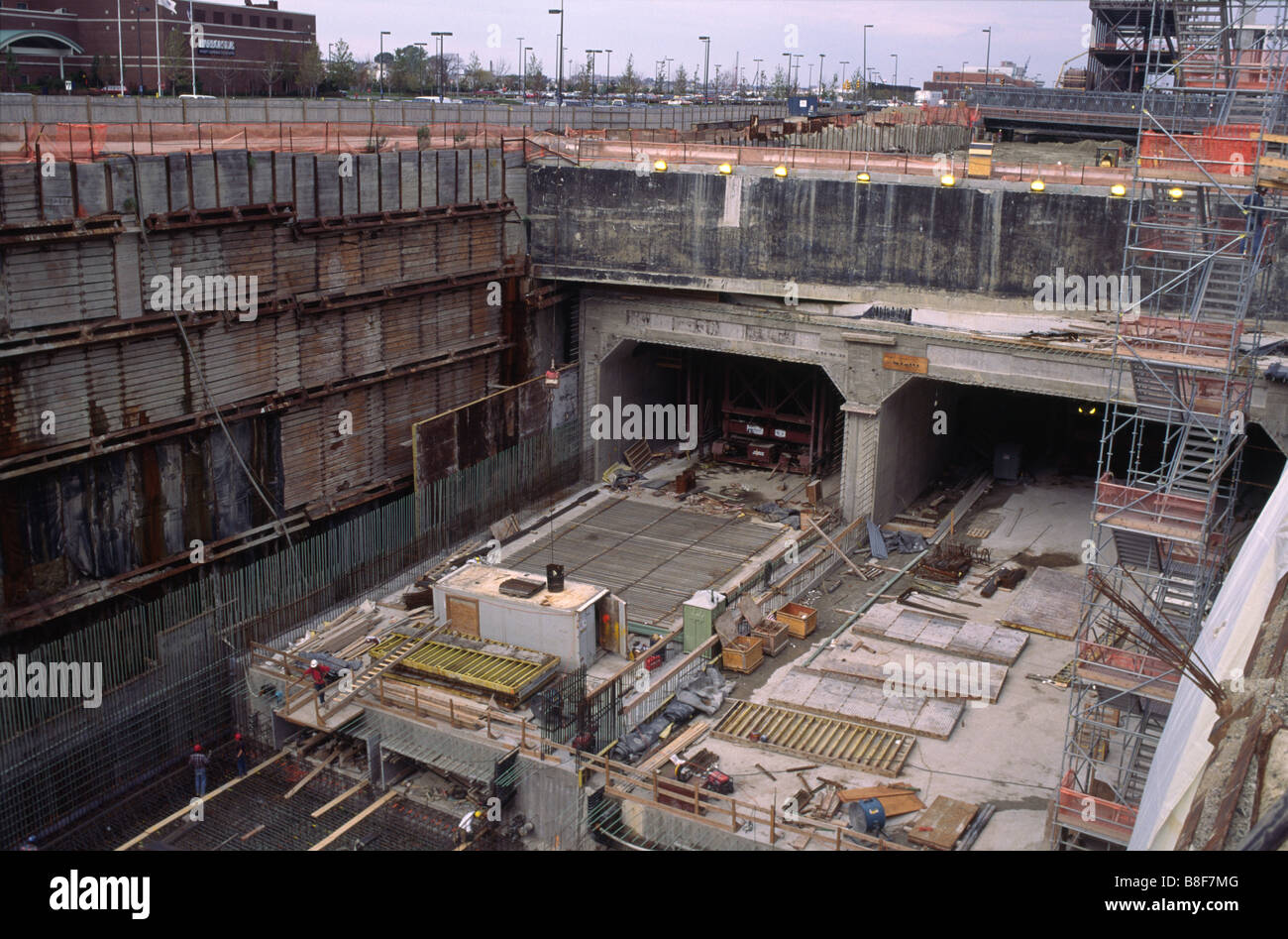 Construction of the Ted Williams tunnel, Logan Airport, Boston