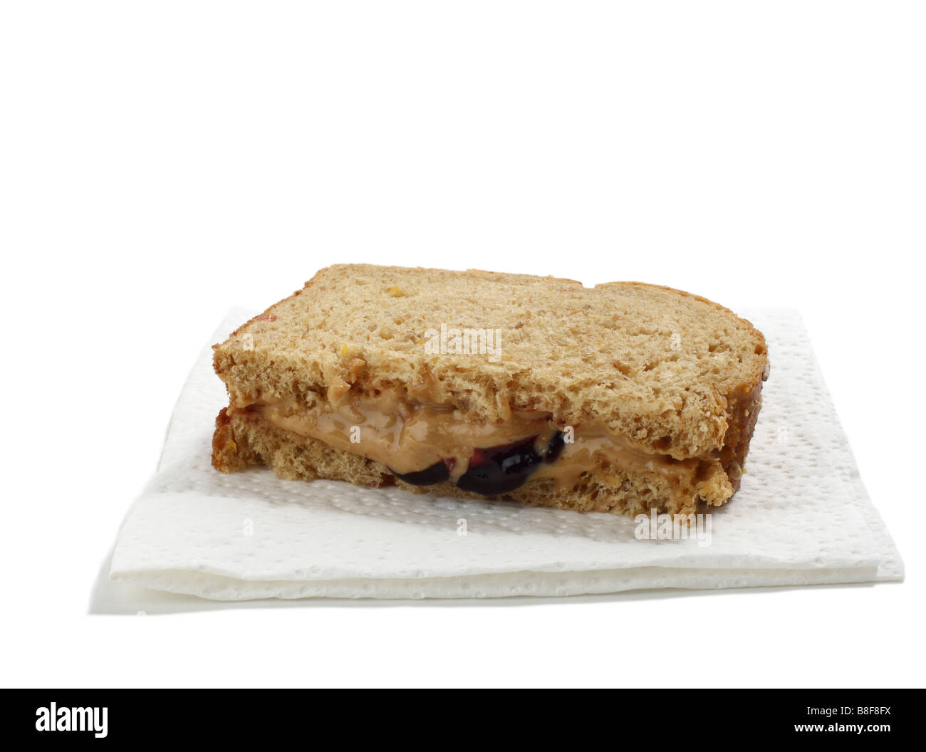 Peanut Butter and jelly Sandwich Stock Photo