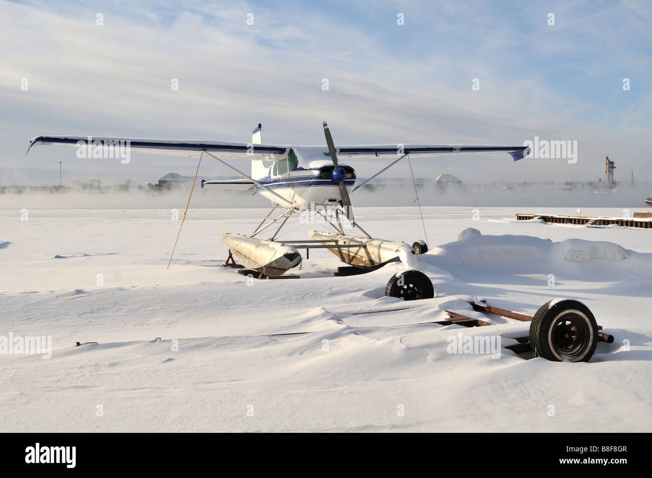 A plane on the water side of St. Mary's river Stock Photo - Alamy