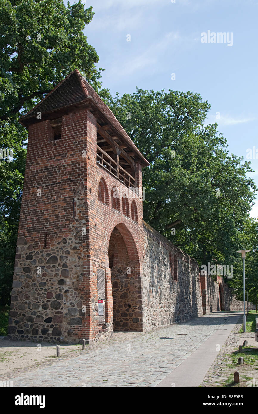 Wiek House defensive tower built into the city wall Neubrandenburg ...