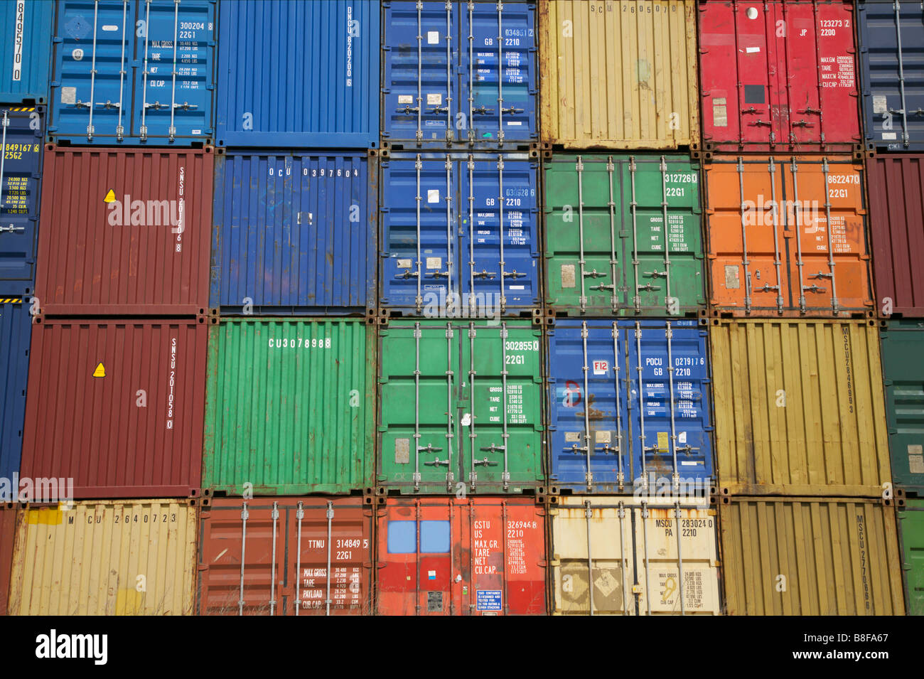 Stack of shipping containers Stock Photo Alamy